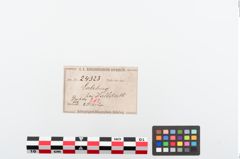 Etiketten zu Bronzebrillenfibel (NHMW-PRAE-024323)